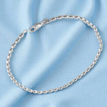 Load image into Gallery viewer, 925 Sterling Silver Oval Shape Ball Chain Single Anklet for Women