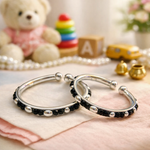 Load image into Gallery viewer, Taraash 925 Sterling Black Beaded silver Bangles for New Born Baby