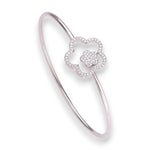 Load image into Gallery viewer, Taraash 925 Sterling Silver Cz Floral Bangle For Women