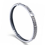 Load image into Gallery viewer, 925 Sterling Silver Engraved Ethnic Design Single Bangle for Women