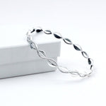 Load image into Gallery viewer, 925 Sterling Silver Twisted Design Single Bangle for Women
