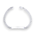 Load image into Gallery viewer, 925 Sterling Silver Curb Chain 8 Inch Id Bracelet for Mens