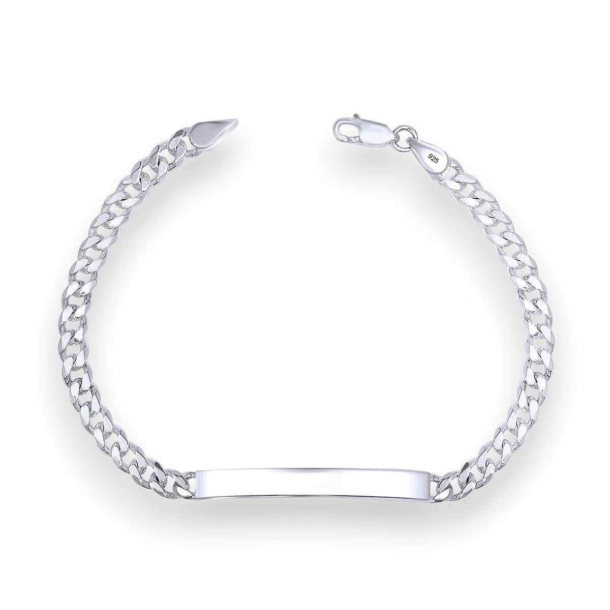 925 Sterling Silver Curb Chain 8 Inch Id Bracelet for Mens – Taraash