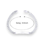 Load image into Gallery viewer, 925 Sterling Silver Curb Chain 8 Inch Id Bracelet for Mens
