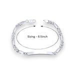 Load image into Gallery viewer, 925 Sterling Silver Figaro Chain ID Bracelet for Mens