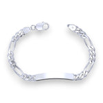 Load image into Gallery viewer, Taraash Silver Figaro Chain ID Bracelet for Mens