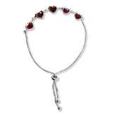 Taraash 925 Silver Heart Adjustable Bracelet For Girls