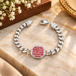 Load image into Gallery viewer, 925 Sterling Silver Rajmudra Bracelet for Men Pure Silver