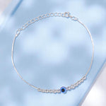 Load image into Gallery viewer, 925 Sterling Silver Evil Eye Beads Design Rakhi for Brother