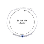 Load image into Gallery viewer, 925 Sterling Silver Evil Eye Beads Design Rakhi for Brother