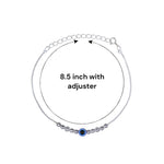 Load image into Gallery viewer, 925 Sterling Silver Evil Eye & Silver Balls Rakhi For Brother