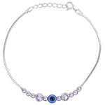 Load image into Gallery viewer, 925 Sterling Silver Evil Eye Rakhi – Stylish Safeguard for Your Brother