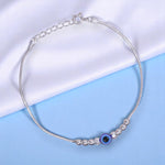 Load image into Gallery viewer, 925 Sterling Silver Multi Beaded Evil Eye Silver Rakhi for Brother/Men