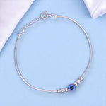 Load image into Gallery viewer, 925 Sterling Silver Evil Eye Beaded Elegant Rakhi For Brother