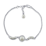 Load image into Gallery viewer, Taraash 925 Sterling Silver CZ Pearl Bracelet For Women