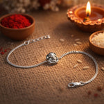 Load image into Gallery viewer, Taraash 925 Sterling Silver Ganpati Rakhi Gift For Brother