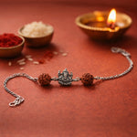 Load image into Gallery viewer, Taraash 925 Sterling Silver Ganpati Rakhi Gift For Brother
