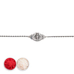 Load image into Gallery viewer, 925 Sterling Silver Antique-Finish Ganesha 8 inch Rakhi for Brother