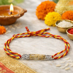 Load image into Gallery viewer, Hanuman Mantra Design Chandi Rakhi Bracelet for Men