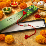 Load image into Gallery viewer, Shiv Trishul with Tripundra Red Thread Chandi Rakhi for Men