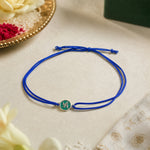 Load image into Gallery viewer, 925 Pure Silver Swastik Thred Rakhi Bracelet for Brother