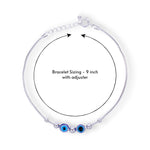 Load image into Gallery viewer, 925 Sterling Silver Chain Evil Eye Beaded Bracelet for Men
