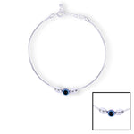 Load image into Gallery viewer, 925 Sterling Silver Evil Eye Beaded Chain Bracelet for Men