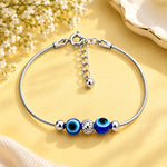 Load image into Gallery viewer, 925 Sterling Silver Beads With Evil Eye Bracelet for Women