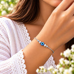 Load image into Gallery viewer, 925 Sterling Silver Single Evil Eye Bracelet for Women