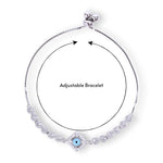 Load image into Gallery viewer, 925 Sterling Silver CZ Evil Eye Link Chain Bracelet Women