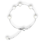 Load image into Gallery viewer, 925 Sterling Silver with Rhodium Finish & Pearl Accent Chain Bracelet for Women