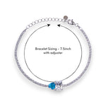 Load image into Gallery viewer, Taraash 925 Sterling Silver White Emerald & Blue Heart Shape CZ Bracelet Women