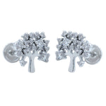 Load image into Gallery viewer, 925 Sterling Silver CZ Tree Motif Stud Earring for Women