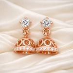 Load image into Gallery viewer, 925 Sterling Silver Small Round Shape with Rose Gold Finish Jhumki For Women