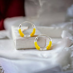 Load image into Gallery viewer, taraash silver hoops earrings