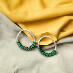 Load image into Gallery viewer, Taraash silver hoops