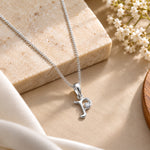 Load image into Gallery viewer, 925 Sterling Silver P Letter Pendant with Chain for Unisex