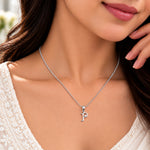 Load image into Gallery viewer, 925 Sterling Silver P Letter Pendant with Chain for Unisex