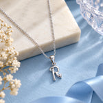 Load image into Gallery viewer, 925 Sterling Silver R Letter Pendant with Chain for Unisex