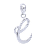 Load image into Gallery viewer, 925 Sterling Silver Cursive C Letter Pendant for Men and Women