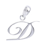 Load image into Gallery viewer, 925 Sterling Silver Cursive D Letter Pendant for Men and Women