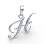 Load image into Gallery viewer, Taraash 925 Sterling Silver Cursive H Letter Pendant for Men and Women