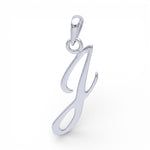 Load image into Gallery viewer, 925 Sterling Silver Cursive J Letter Pendant for Men and Women