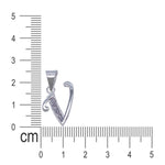 Load image into Gallery viewer, 925 Sterling Silver Glittered Letter V Pendant for Men and Women