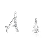 Load image into Gallery viewer, Taraash 925 Sterling Silver Couple Alphabet Pendants "A" and "B" Initial Letter Pendants
