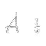 Load image into Gallery viewer, Taraash 925 Sterling Silver Couple Alphabet Pendants "A" and "G" Initial Letter Pendants