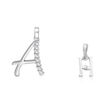 Load image into Gallery viewer, Taraash 925 Sterling Silver Couple Alphabet Pendants "A" and "H" Initial Letter Pendants