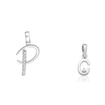 Load image into Gallery viewer, Taraash 925 Sterling Silver Couple Alphabet Pendants "P" and "C" Initial Letter Pendants