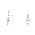 Load image into Gallery viewer, Taraash 925 Sterling Silver Couple Alphabet Pendants "P" and "G" Initial Letter Pendants