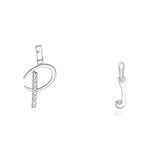 Load image into Gallery viewer, Taraash 925 Sterling Silver Couple Alphabet Pendants "P" and "J" Initial Letter Pendants